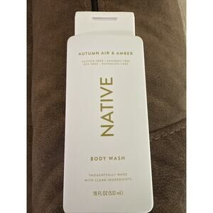 New NATIVE Limited Edition Autumn Air & Amber Body Wash 18 Oz